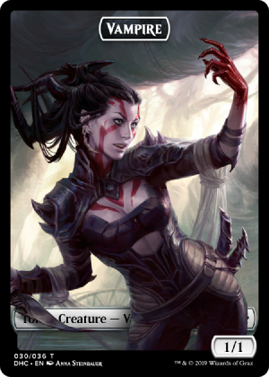 Magic The Gathering: Custom Vampire 1/1 Full Art Token Card